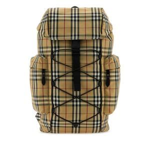Burberry Tan and Black Checkered Backpack